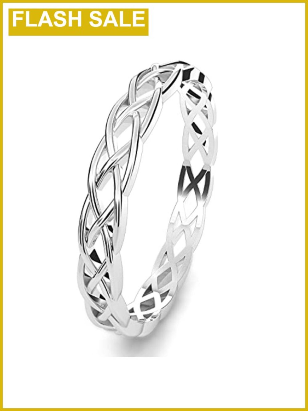 925 Sterling Silver Celtic Knot Eternity Band Ring Size 8